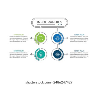 Business infographic template with 4 options or steps.