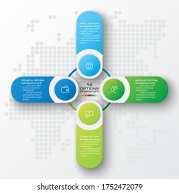 Business infographic template with 4 options,Vector illustration.