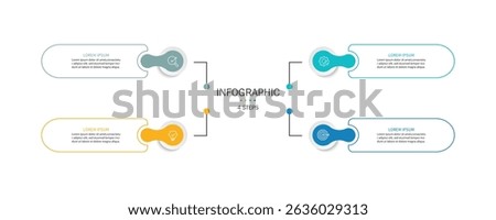 Business infographic template. 4 Step timeline journey. Process diagram, Infograph elements vector illustration.