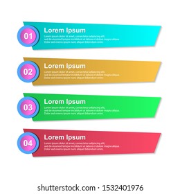 Business Infographic template with 4 steps