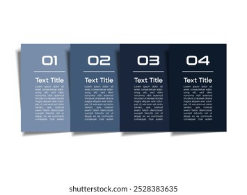 Business Infographic template. 4 steps timeline journey, table of contents, flow charts, presentations, web sites, banners, printed materials.