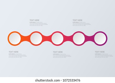 Business Infographic template with 5 options. vector illustration 
