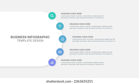 Business Infographic Template with 5 Options