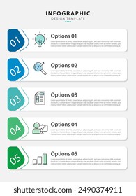 Business infographic template. 5 Step timeline journey. Process diagram, 5 options on white background, Infograph elements vector illustration.