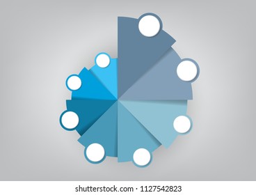 Business infographic template with 8 options pie chart, Abstract elements diagram or processes, Vector business template for presentation.Creative concept for infographic.
