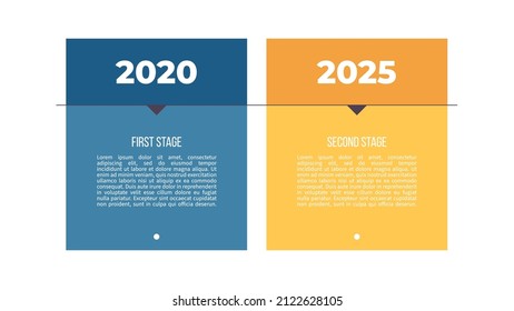 Business Infographic Template. Banner With 2 Options, Columns, Steps. Vector Chart.