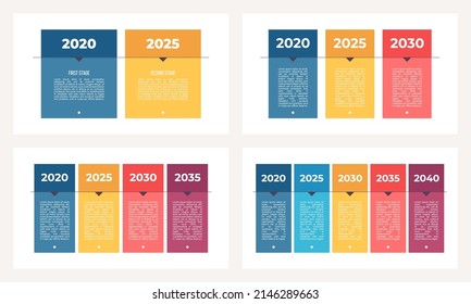 Business infographic template. Banner with 2, 3, 4, 5 options, columns, steps. Vector chart.