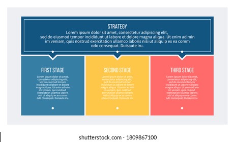 Business Infographic Template. Banner With 3 Options, Columns, Sections. Vector Chart.