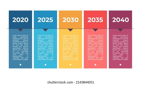 Business Infographic Template. Banner With 5 Options, Columns, Steps. Vector Chart.