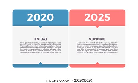 Business Infographic Template. Banner Chart With 2 Options, Steps, Columns. Vector Chart.