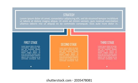 Business infographic template. Banner chart with 3 steps, options, columns. Vector chart.