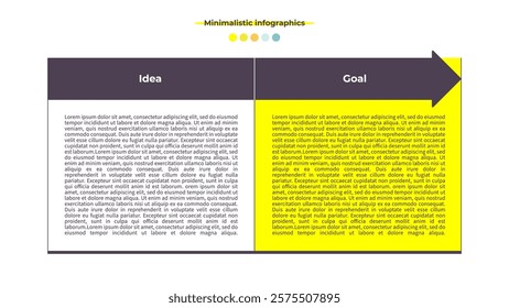 Business infographic template. Banner chart with 2 options, steps. Vector chart.
