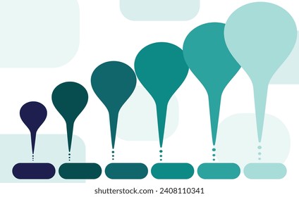 Business Infographic template in blue color 