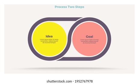 Business infographic template. Chart with 2 steps, options. Vector chart.