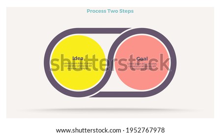 Business infographic template. Chart with 2 steps, options. Vector chart.