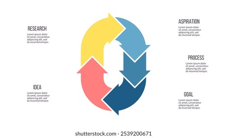Plantilla de infografía de negocios. Gráfico circular con 5 opciones, pasos. Carta de Vectores.