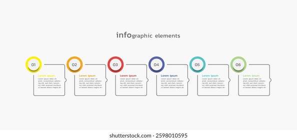 Business infographic template colorful background design