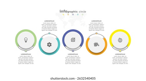 Business infographic template colorful background design