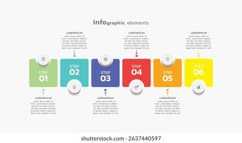 Business infographic template colorful background design