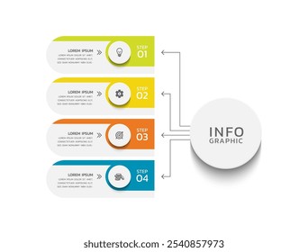 Business infographic template colorful design