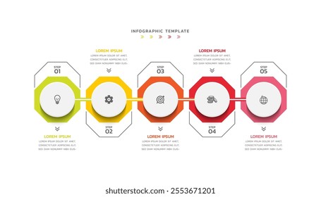 Business infographic template colorful design