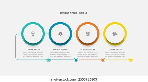 Business infographic template colorful design