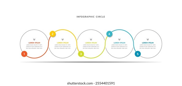 Business infographic template colorful design