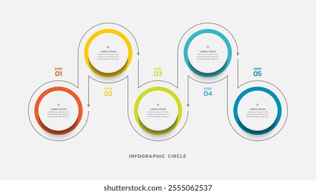 Business infographic template colorful design