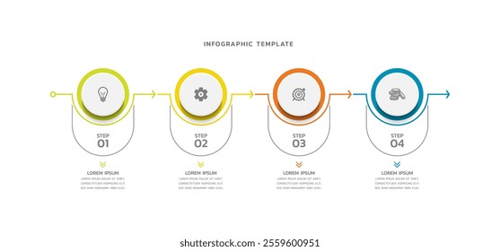 Business infographic template colorful design