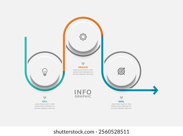 Business infographic template colorful design