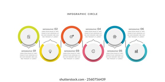Business infographic template colorful design