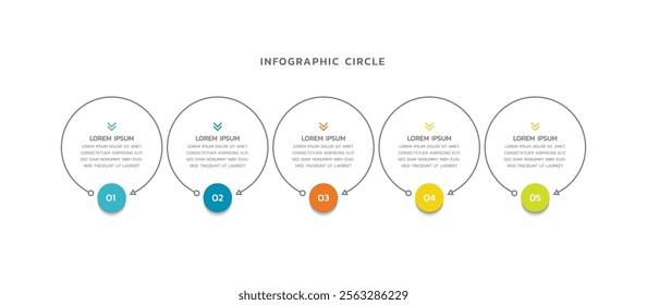 Business infographic template colorful design
