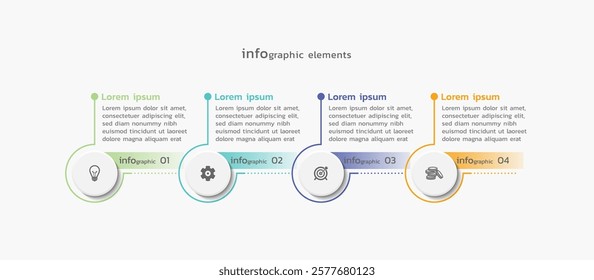 Business infographic template colorful design
