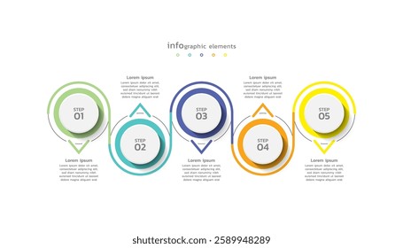 Business infographic template colorful design