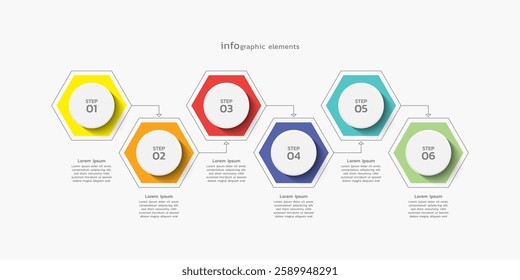 Business infographic template colorful design