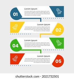 Business infographic template. colorful step or process design