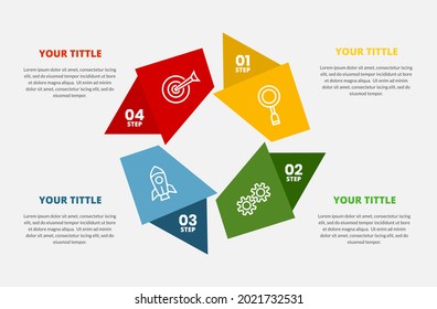 Business infographic template. colorful step or process design