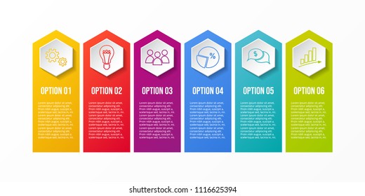 Business infographic template with colourful icons. Vector.