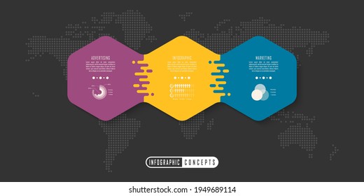 Business Infographic Template. Business Concept With 3 Options, Parts, Steps Or Processes