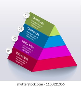 Business infographic template the concept with 4 option step with color icon.Can be used for diagram chart or workflow process and virtualization data.Vector design element illustration.