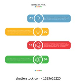 Business Infographic Template, Business concept with 4 steps