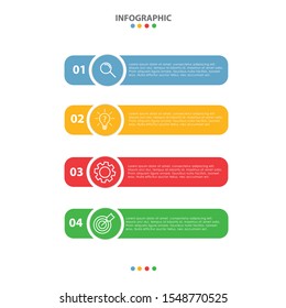 Business Infographic Template, Business concept with 4 steps