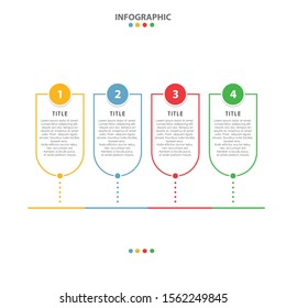 Business Infographic Template, Business concept with 4 steps