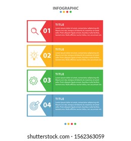 Business Infographic Template, Business concept with 4 steps