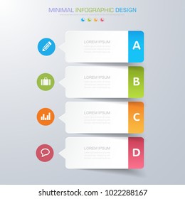 Business  infographic  template  the concept is circle option step with  full color icon can be used for diagram  info graph  chart  business presentation or web , Vector design element  illustration