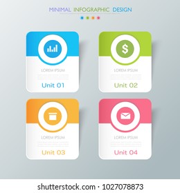 Business  Infographic  Template  The Concept Is Circle Option Step With  Full Color Icon Can Be Used For Diagram  Info Graph  Chart  Business Presentation Or Web , Vector Design Element  Illustration