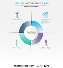 Business  infographic  template  the concept is circle option step with  full color icon can be used for diagram  infograph  chart or  business presentation , Vector design element  illustration