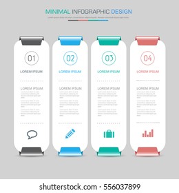 Business  infographic  template  the concept is circle option step with  full color icon can be used for diagram  infograph  chart  business presentation or web , Vector design element  illustration