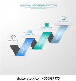 Business  infographic  template  the concept is circle option step with  full color icon can be used for diagram  infograph  chart  business presentation or web , Vector design element  illustration