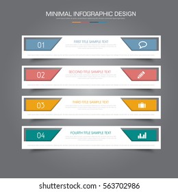 Business  infographic  template  the concept is circle option step with  full color icon can be used for diagram  infograph  chart  business presentation or web , Vector design element  illustration